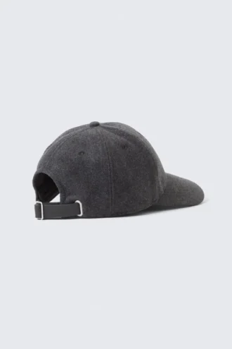 Unisex Wool-Blend Baseball Cap – Dark Grey