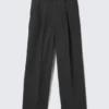 Uno Loose Heavyweight Suit Trousers – Checked Black Uno Loose Heavyweight Suit Trousers – Checked Black