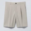 Uno Loose Suit Shorts – Ecru Uno Loose Suit Shorts – Ecru