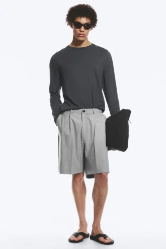 Uno Loose Suit Shorts – Light Dusty Grey
