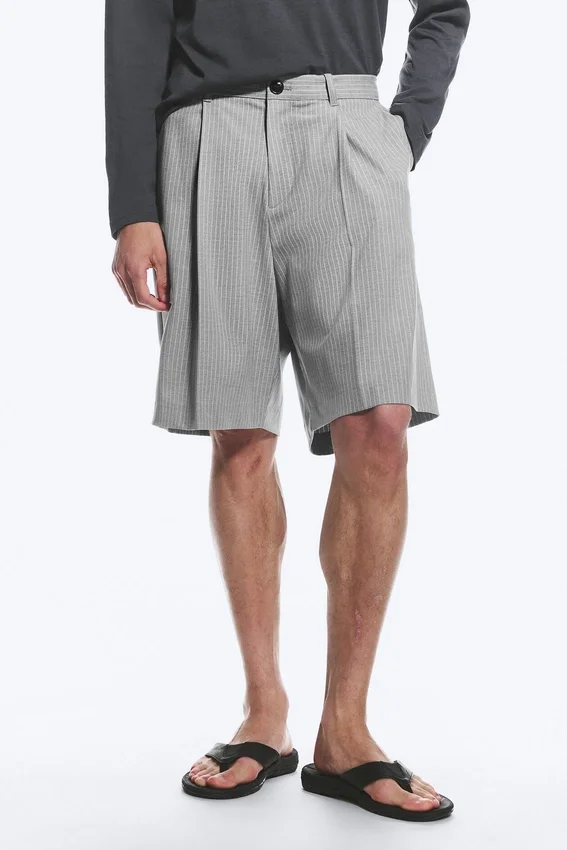 Uno Loose Suit Shorts – Light Dusty Grey Uno Loose Suit Shorts – Light Dusty Grey