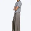 Uno Loose Suit Trousers – Dark Beige Melange Uno Loose Suit Trousers – Dark Beige Melange