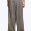 Uno Loose Suit Trousers – Dark Beige Melange Uno Loose Suit Trousers – Dark Beige Melange