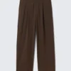 Uno Loose Suit Trousers – Dark Brown Uno Loose Suit Trousers – Dark Brown