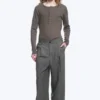 Uno Loose Suit Trousers – Dark Grey Melange Uno Loose Suit Trousers – Dark Grey Melange