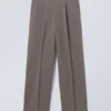 Uno Loose Suit Trousers – Dark Mole Uno Loose Suit Trousers – Dark Mole