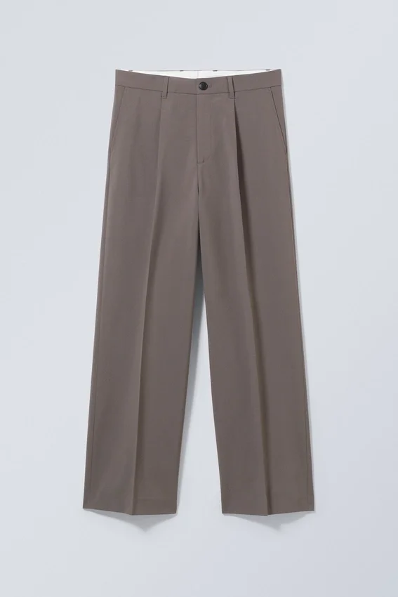 Uno Loose Suit Trousers – Dark Mole Uno Loose Suit Trousers – Dark Mole