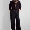 Uno Loose Suit Trousers – Dark Navy Blue Uno Loose Suit Trousers – Dark Navy Blue