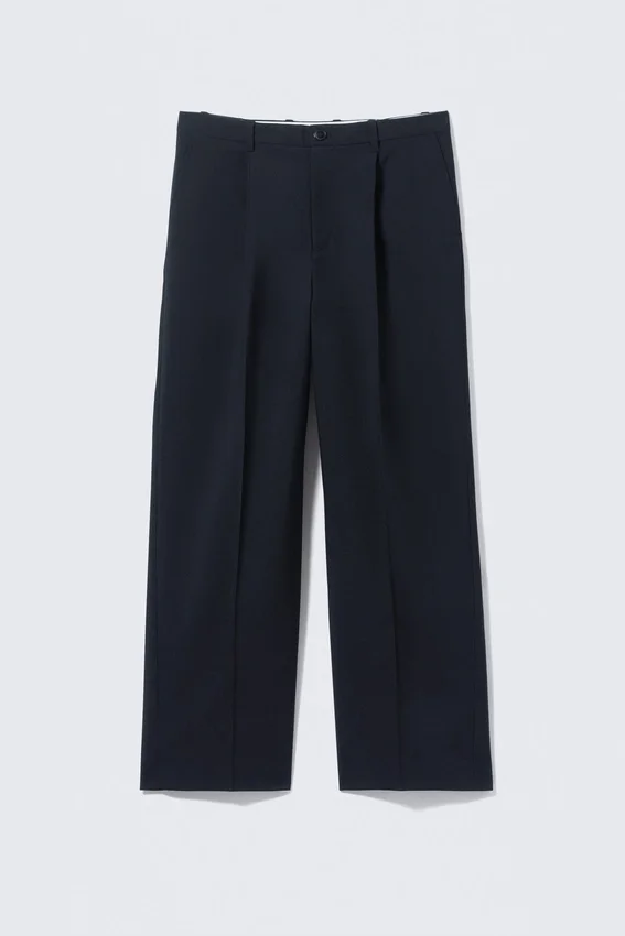 Uno Loose Suit Trousers – Dark Navy Blue Uno Loose Suit Trousers – Dark Navy Blue