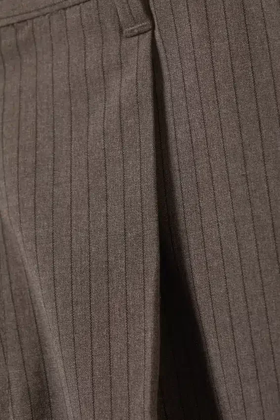 Uno Loose Suit Trousers – Pinstriped Dark Mole Uno Loose Suit Trousers – Pinstriped Dark Mole
