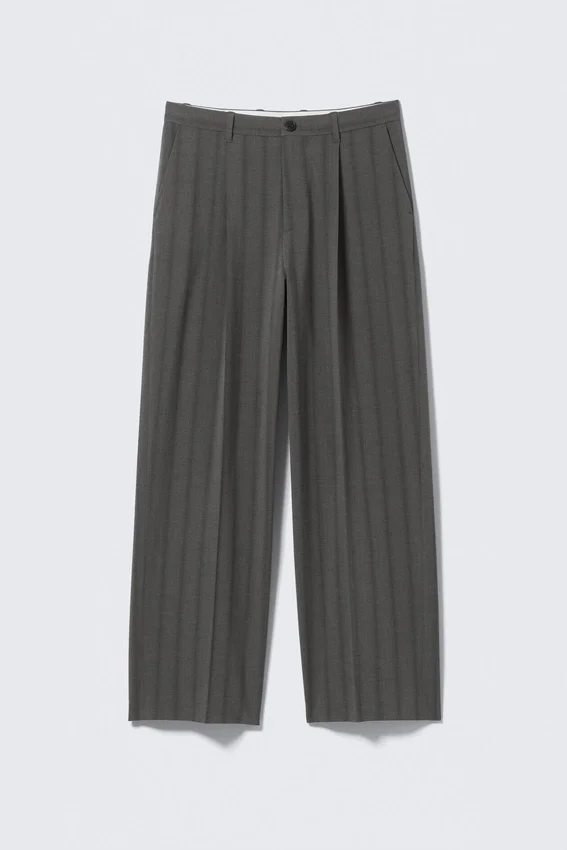 Uno Loose Suit Trousers – Striped Grey Uno Loose Suit Trousers – Striped Grey