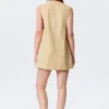 Utility Cotton Canvas Mini Pinafore Dress – Light Yellow Utility Cotton Canvas Mini Pinafore Dress – Light Yellow