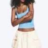 Utility Twill Mini Skirt – Off-White Utility Twill Mini Skirt – Off-White
