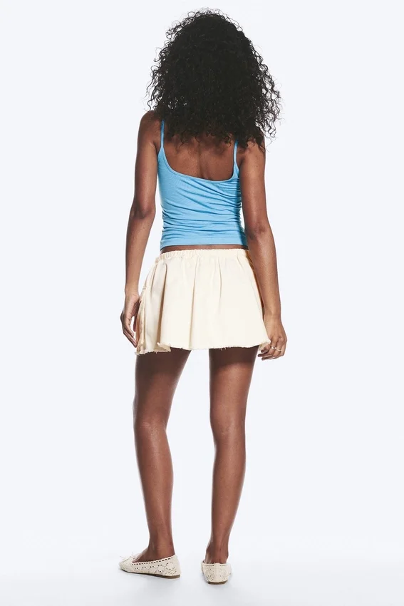 Utility Twill Mini Skirt – Off-White Utility Twill Mini Skirt – Off-White
