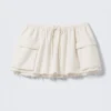 Utility Twill Mini Skirt – Off-White Utility Twill Mini Skirt – Off-White