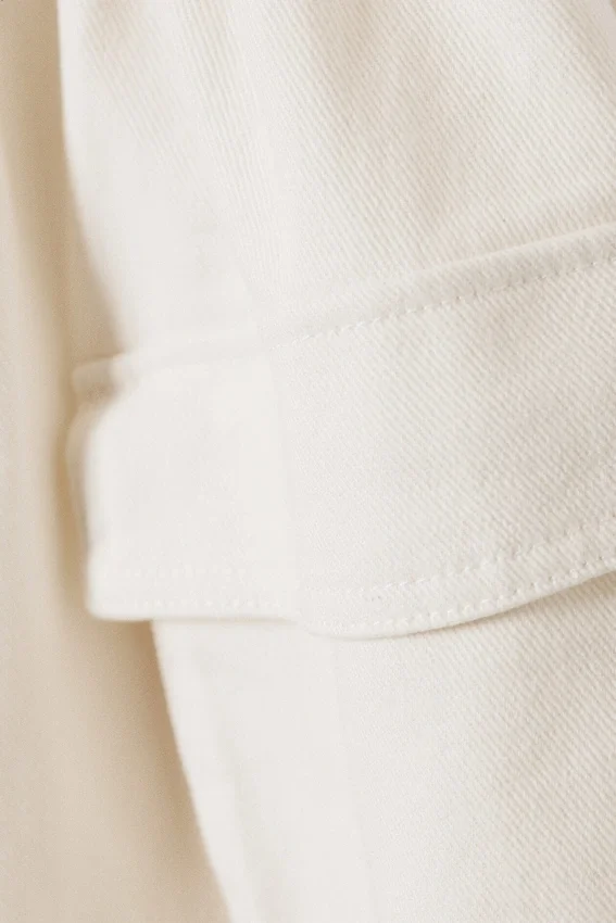 Utility Twill Mini Skirt – Off-White Utility Twill Mini Skirt – Off-White