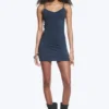 V-Neck Jersey Mini Dress – Dark Blue V-Neck Jersey Mini Dress – Dark Blue