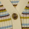 V-Neck Knitted Cardigan – Striped Light Yellow V-Neck Knitted Cardigan – Striped Light Yellow