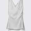 V-Neck Sleeveless Strap Mini Dress – Light Grey V-Neck Sleeveless Strap Mini Dress – Light Grey