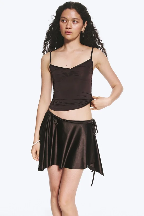V-Neck Strap Top – Dark Brown V-Neck Strap Top – Dark Brown