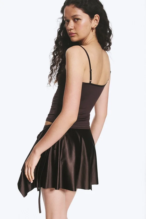 V-Neck Strap Top – Dark Brown V-Neck Strap Top – Dark Brown