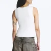 V-Neck Strap Top – White V-Neck Strap Top – White