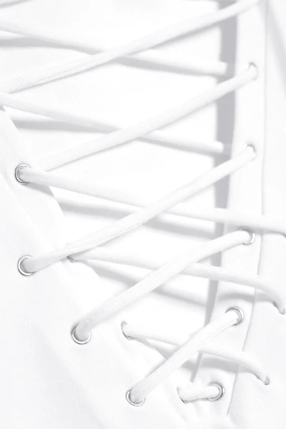 V-Neck Strap Top – White V-Neck Strap Top – White