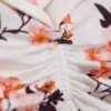 V-Neck Strap Top – White – Floral