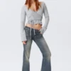 V-Neck Wrap Knit Cardigan – Grey Melange V-Neck Wrap Knit Cardigan – Grey Melange