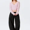 V-Neck Wrap Knit Cardigan – Light Pink V-Neck Wrap Knit Cardigan – Light Pink
