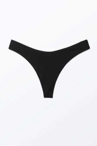 V-Shaped Thong Bikini Bottoms – Black V-Shaped Thong Bikini Bottoms – Black