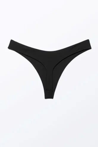 V-Shaped Thong Bikini Bottoms – Black V-Shaped Thong Bikini Bottoms – Black