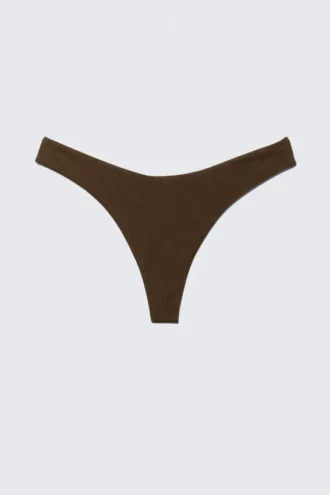 V-Shaped Thong Bikini Bottoms – Dark Brown V-Shaped Thong Bikini Bottoms – Dark Brown