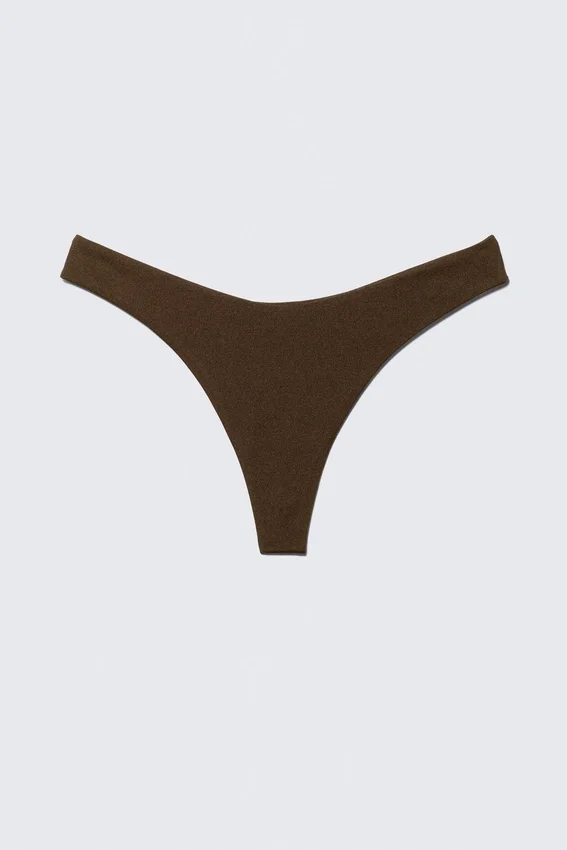 V-Shaped Thong Bikini Bottoms – Dark Brown V-Shaped Thong Bikini Bottoms – Dark Brown
