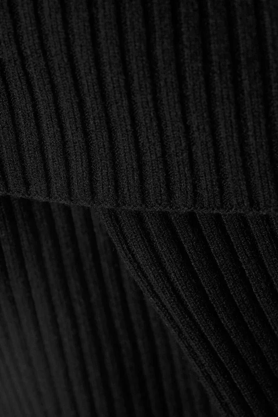 Vanna off Shoulder Zip Cardigan – Black Vanna off Shoulder Zip Cardigan – Black
