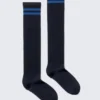 Varsity Knee-High Socks – Striped Dark Blue Varsity Knee-High Socks – Striped Dark Blue