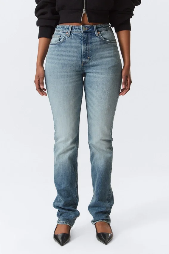 Vega Curve High Waisted Slim Jeans – Blue Horses – Medium Blue Vega Curve High Waisted Slim Jeans – Blue Horses – Medium Blue