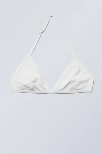 Vega Halter Triangle Bra – White