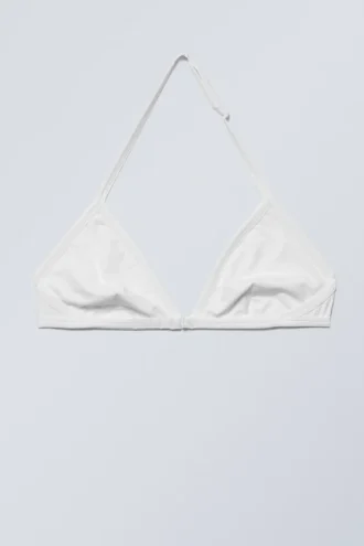 Vega Halter Triangle Bra – White