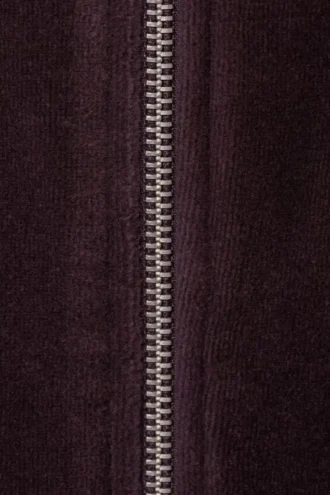 Velvet Track Jacket – Dark Plum