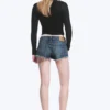 Venus Frayed Low Rise Denim Hotpants – Blue Hymn – Medium Blue Venus Frayed Low Rise Denim Hotpants – Blue Hymn – Medium Blue