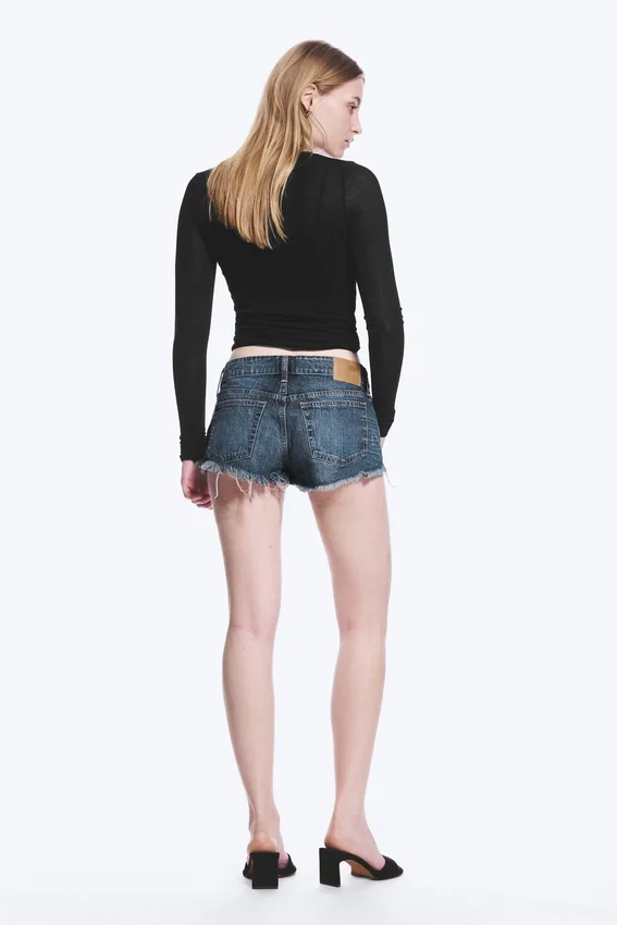 Venus Frayed Low Rise Denim Hotpants – Blue Hymn – Medium Blue Venus Frayed Low Rise Denim Hotpants – Blue Hymn – Medium Blue