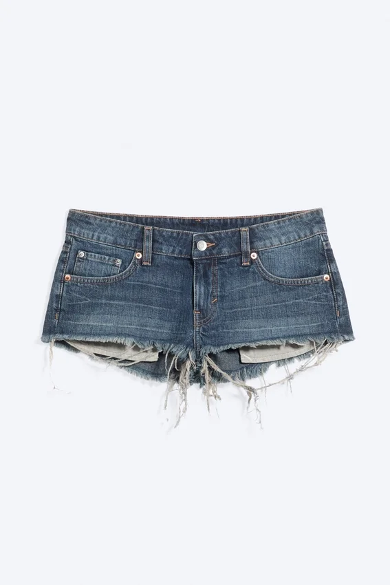 Venus Frayed Low Rise Denim Hotpants – Blue Hymn – Medium Blue Venus Frayed Low Rise Denim Hotpants – Blue Hymn – Medium Blue
