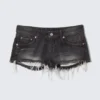 Venus Frayed Low Rise Denim Hotpants – Chelsea Black – Black Venus Frayed Low Rise Denim Hotpants – Chelsea Black – Black