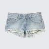 Venus Frayed Low Rise Denim Hotpants – Lip Blue – Light Blue Venus Frayed Low Rise Denim Hotpants – Lip Blue – Light Blue