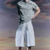 Void Mid Rise Loose Long Denim Shorts – Dirty White – White Void Mid Rise Loose Long Denim Shorts – Dirty White – White