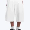 Void Mid Rise Loose Long Denim Shorts – Dirty White – White Void Mid Rise Loose Long Denim Shorts – Dirty White – White