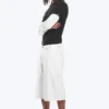 Void Mid Rise Loose Long Denim Shorts – Dirty White – White Void Mid Rise Loose Long Denim Shorts – Dirty White – White