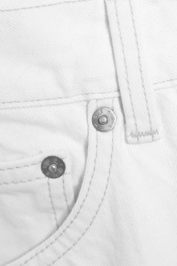 Void Mid Rise Loose Long Denim Shorts – Dirty White – White Void Mid Rise Loose Long Denim Shorts – Dirty White – White