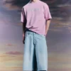 Void Mid Rise Loose Long Denim Shorts – Ghost Blue – Light Blue Void Mid Rise Loose Long Denim Shorts – Ghost Blue – Light Blue